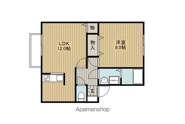 グランヴェールA棟(1LDK/1階)の間取り写真