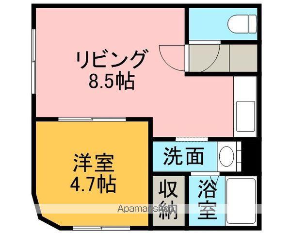 さくらハイツ1(1LDK/3階)の間取り写真