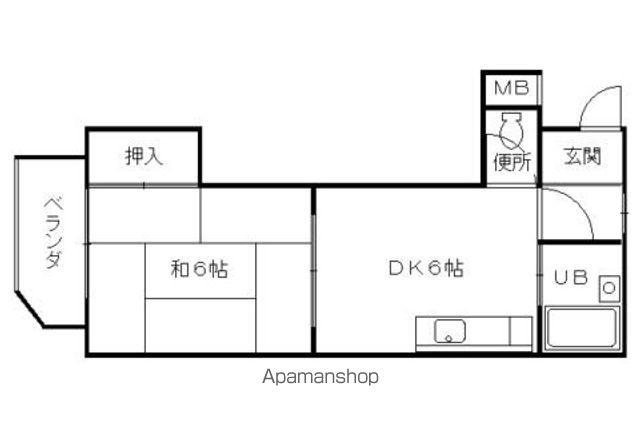 梅津シャトープレザンス(1DK/3階)の間取り写真