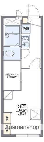 レオパレス桜(1K/1階)の間取り写真