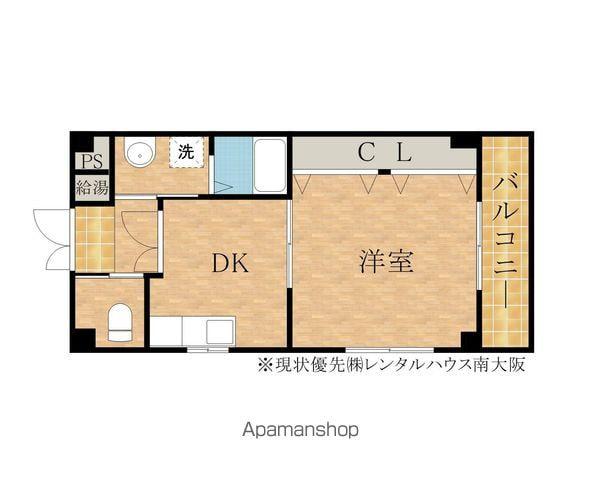 ブエナビスタ貝塚(1DK/3階)の間取り写真