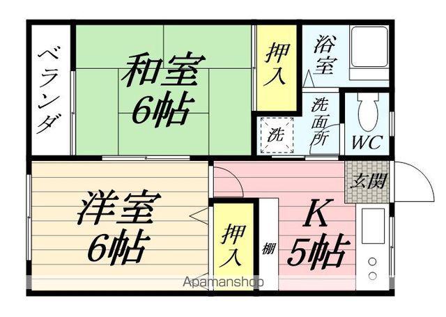水野アパート(2K/2階)の間取り写真