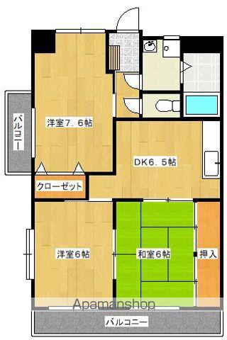 A・ホークス(3DK/6階)の間取り写真