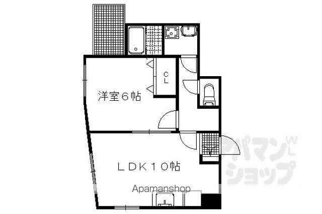 CASA MIA(1LDK/2階)の間取り写真