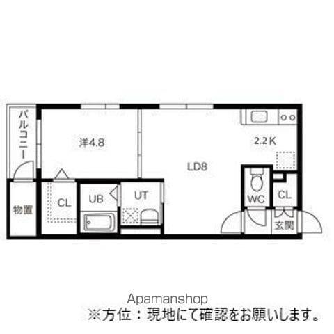 R.FORCE朝日町(1LDK/3階)の間取り写真