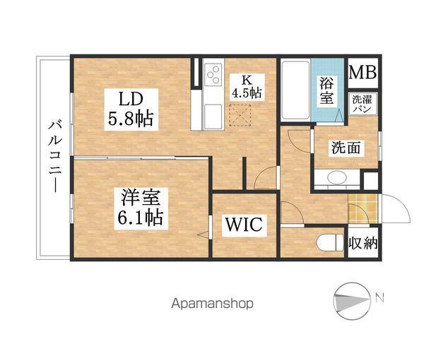 メゾン アネスト(1LDK/2階)の間取り写真