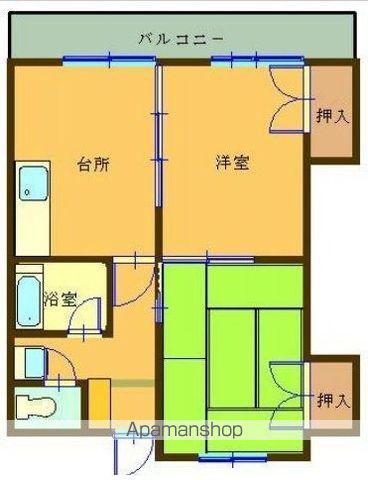 ファミール中村(2DK/2階)の間取り写真