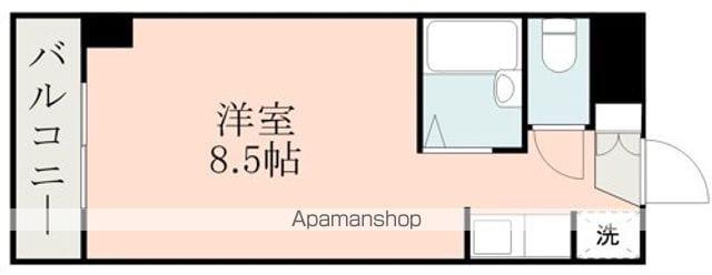 ルフェール熊本通町(ワンルーム/4階)の間取り写真