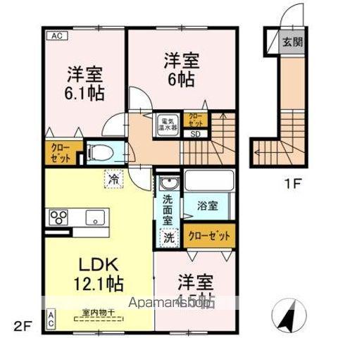 オルキス(3LDK/2階)の間取り写真