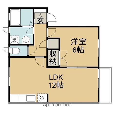 サンライズ(1LDK/1階)の間取り写真