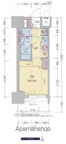プレサンス新栄ユリシス(1K/14階)の間取り写真