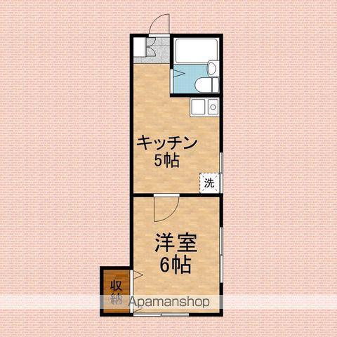 レインボーヒルズ(1DK/2階)の間取り写真