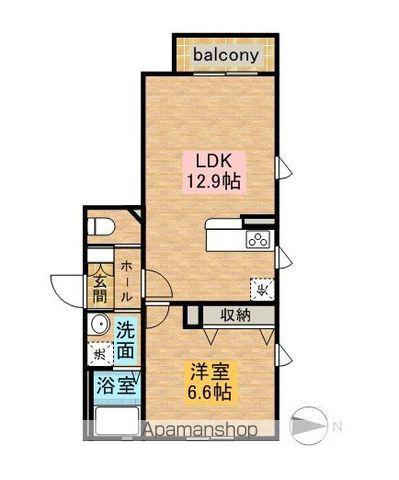 東北本線 白岡駅 徒歩7分 2階建 築15年(1LDK/1階)の間取り写真