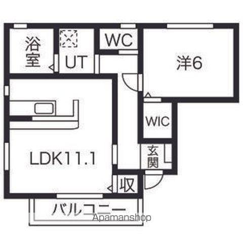フルール・ドゥ・スリジエ(1LDK/1階)の間取り写真