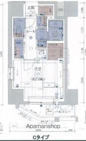エステムコートカメイドトウキョウイーストエステムコートカメイド(1K/4階)の間取り写真