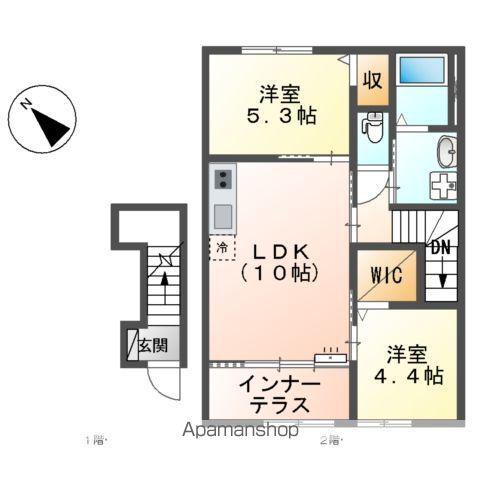 アートブランチ(2LDK/2階)の間取り写真