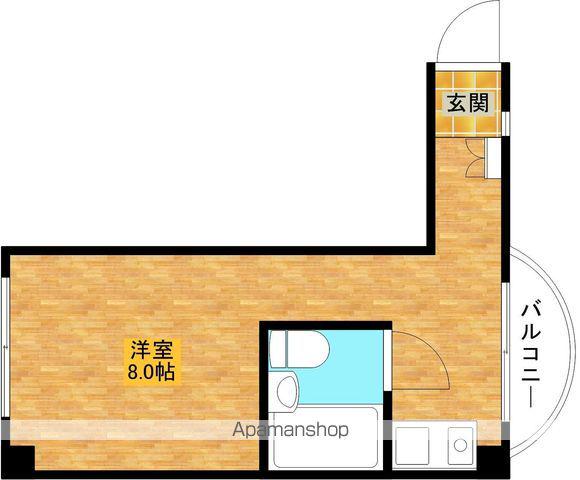 パレドゥブランシュ(ワンルーム/6階)の間取り写真