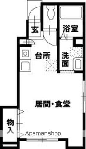 セノーテ(ワンルーム/1階)の間取り写真