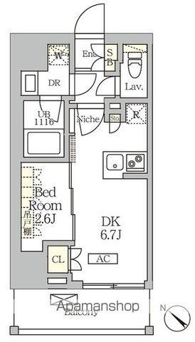 ARKMARK大塚(1DK/4階)の間取り写真