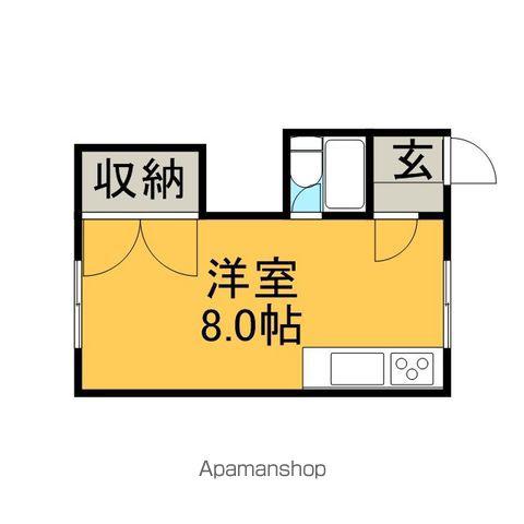 べイ桂岡Ⅱ(ワンルーム/2階)の間取り写真