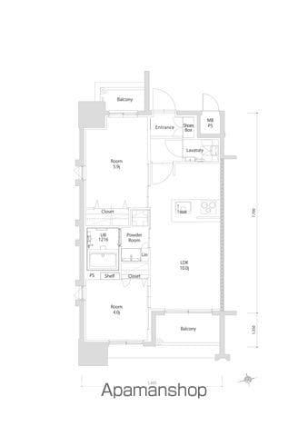 エンクレスト博多EXCEED(2LDK/9階)の間取り写真