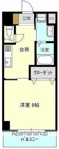 フルリール松浦Ⅱ(1K/4階)の間取り写真