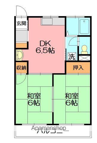 ハイホーム大森(2DK/2階)の間取り写真