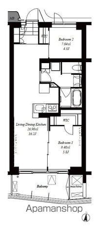 代々木参宮橋テラス(2LDK/2階)の間取り写真