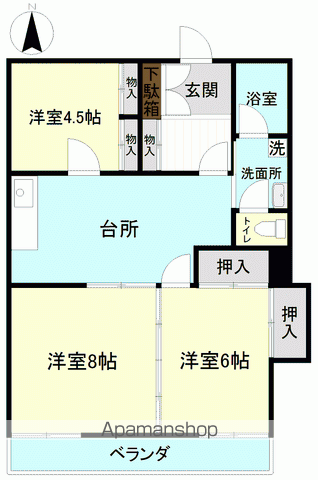 エールシャイン(3DK/3階)の間取り写真