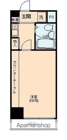 津田沼ダイカンプラザシティ(1K/3階)の間取り写真