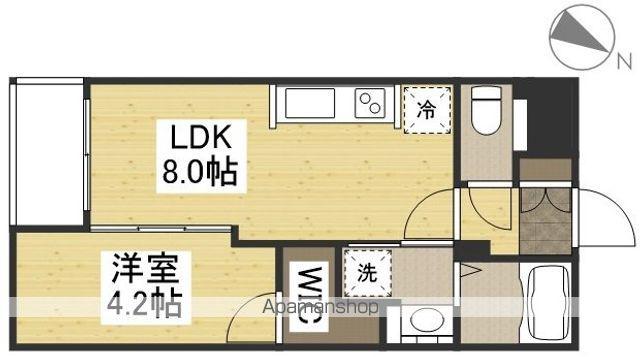 月光 新倉敷駅前(1LDK/2階)の間取り写真
