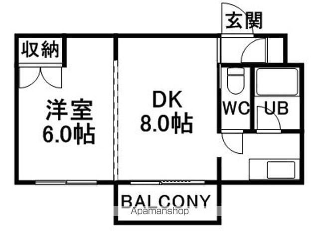 メゾンドゥジュリアン(1DK/3階)の間取り写真
