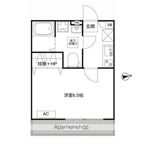 MQUARTO柏Ⅲ(1K/1階)の間取り写真