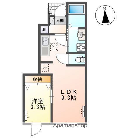 SHANGRI-LA(1LDK/1階)の間取り写真