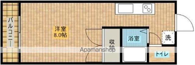 エバーグリーン壱番館(1K/2階)の間取り写真