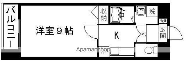 ニュー水前寺(1K/6階)の間取り写真