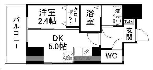 グラン・ドミール小田原弓ノ町(1DK/4階)の間取り写真