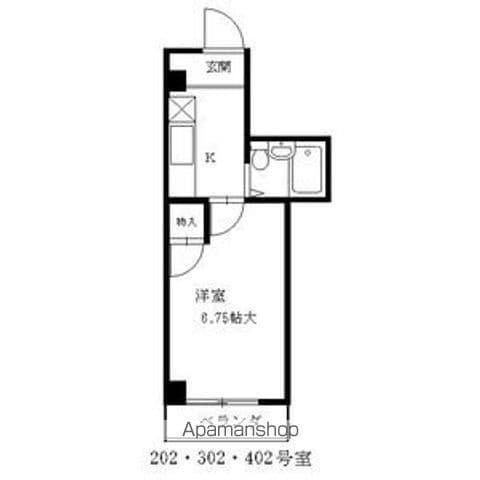 シャトレーツカサ(1K/3階)の間取り写真