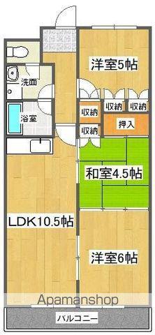 第17柴田マンション(3LDK/6階)の間取り写真