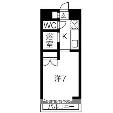 エトアール金山(1K/5階)の間取り写真