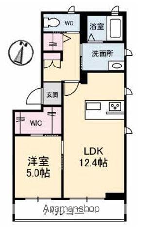 クレスト23(1LDK/1階)の間取り写真