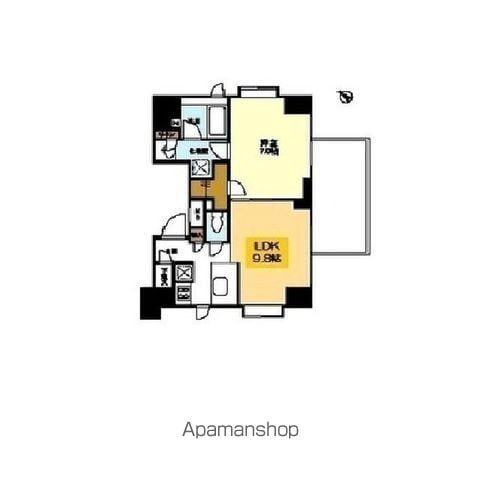 リバーレ月島(1LDK/11階)の間取り写真