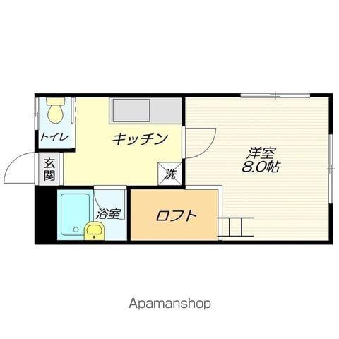 ほうゆうONE(1K/2階)の間取り写真