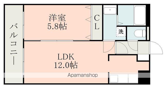 エスパシオ琴平Ⅲ(1LDK/4階)の間取り写真
