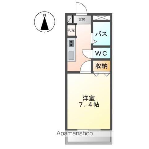 フォレストアオヤマ(1K/1階)の間取り写真