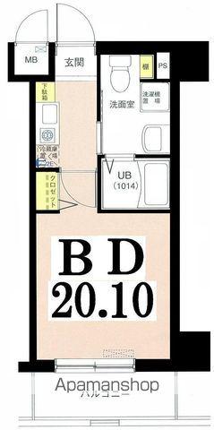 グリフィン横浜・東白楽(1K/2階)の間取り写真