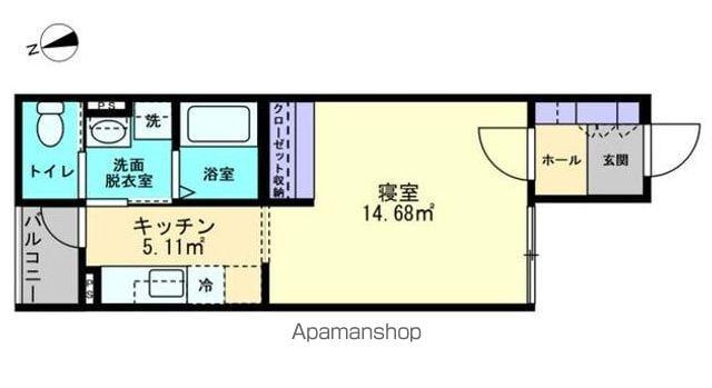 ミュー亀井町(1K/1階)の間取り写真