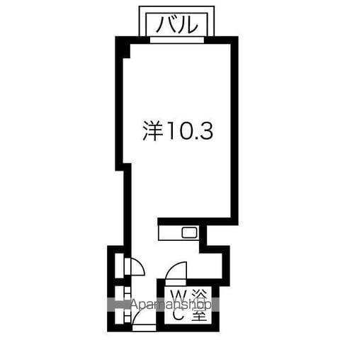 仙台錦町ハルヤマテラス(ワンルーム/5階)の間取り写真
