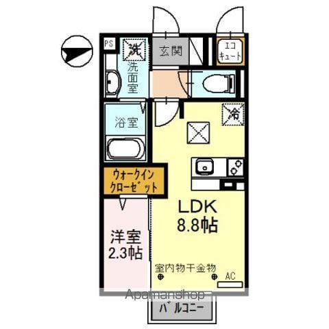 コーポラスみのり(1LDK/1階)の間取り写真