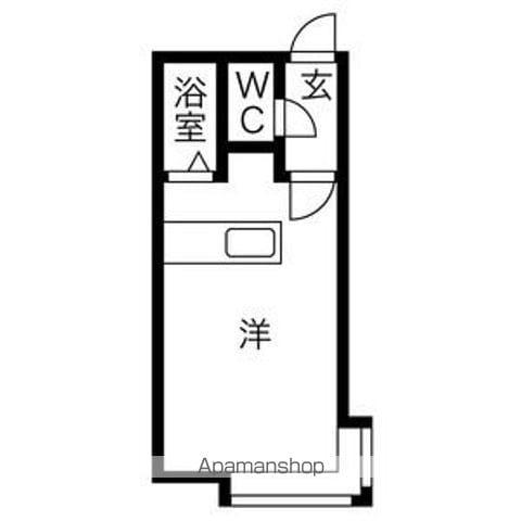 AMS新富C棟(ワンルーム/3階)の間取り写真